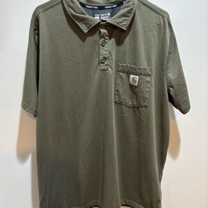 Carhartt Men's Dark Green Polo Shirt